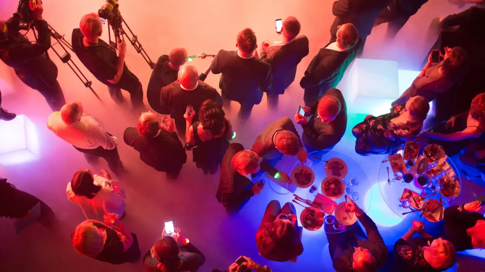 people mingling and networking