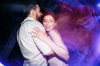 couple on the dance floor at Aura Events Center