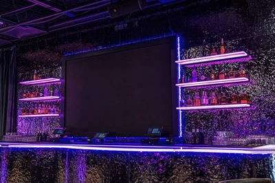 bar at Aura Live, a top Nashville venue