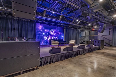 stage at Aura Live, one of the most unique venues in Nashville